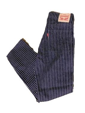 Pinstripe Levi's Wedgie Straight Leg Jeans